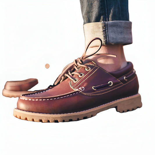 Marin Mocassins Bateau Homme Cuir Style Décontracté