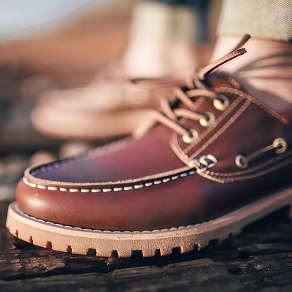 Marin Mocassins Bateau Homme Cuir Style Décontracté