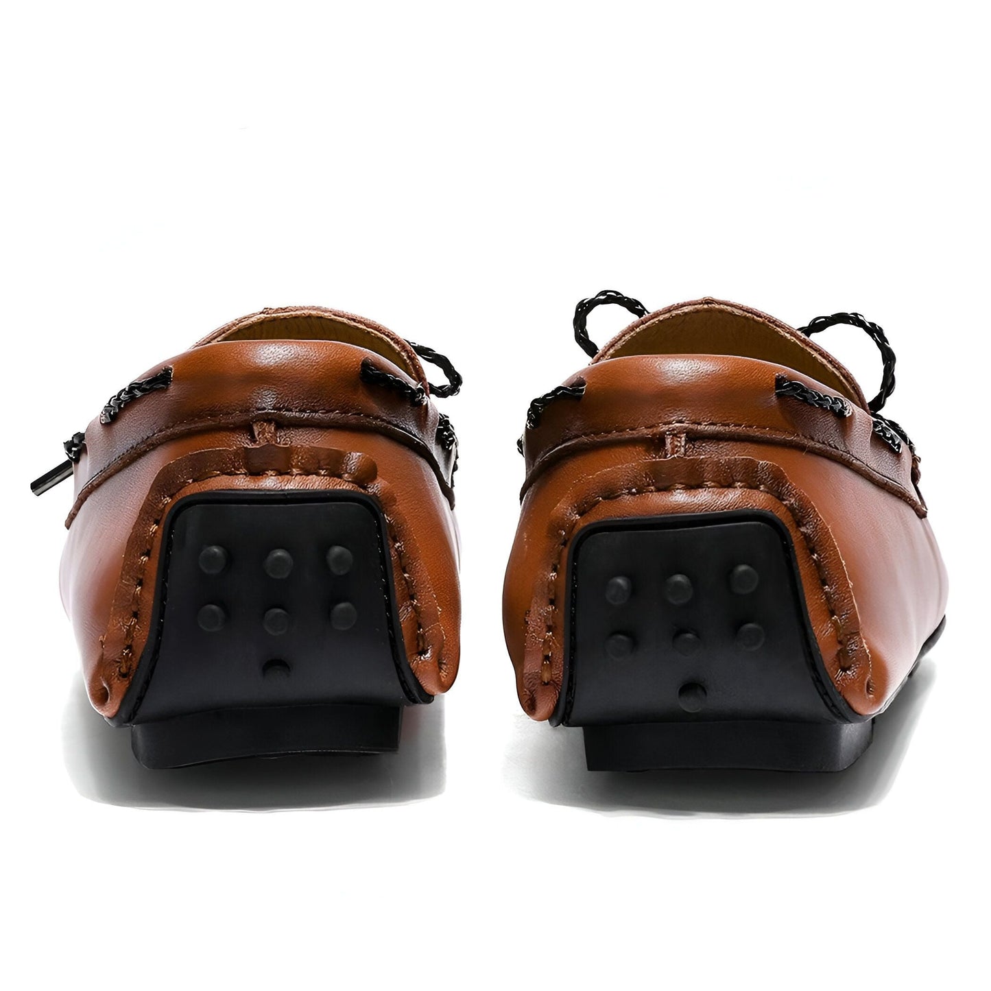 LuxeX Mocassins bateau homme aspect cuir vintage