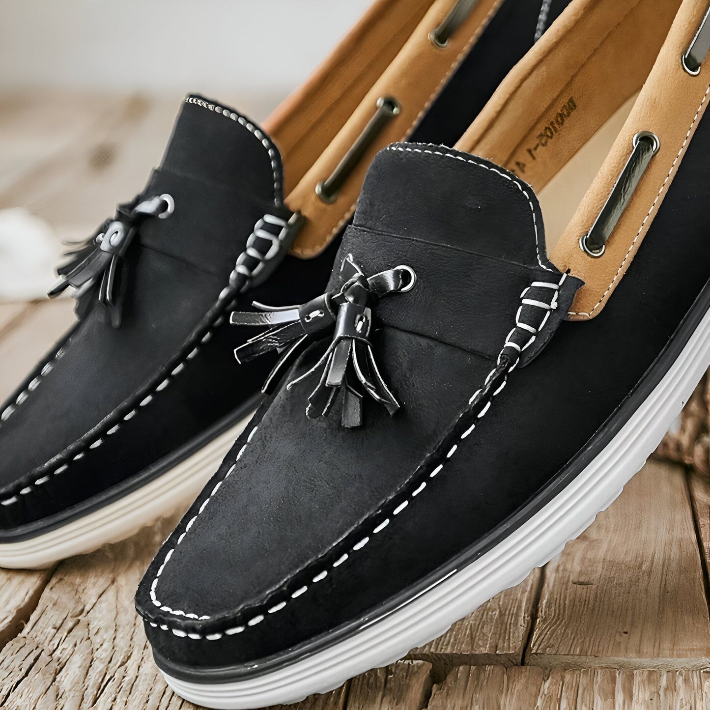 Mocassins Bateau Homme – Suédé Gland Élégant