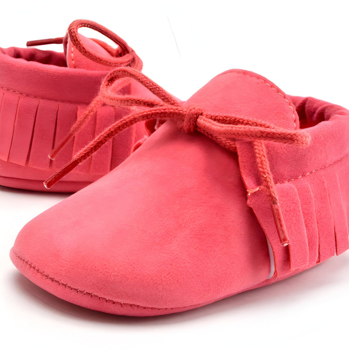 LuxeKids Mocassins Bébé Souples à Franges et Lacets