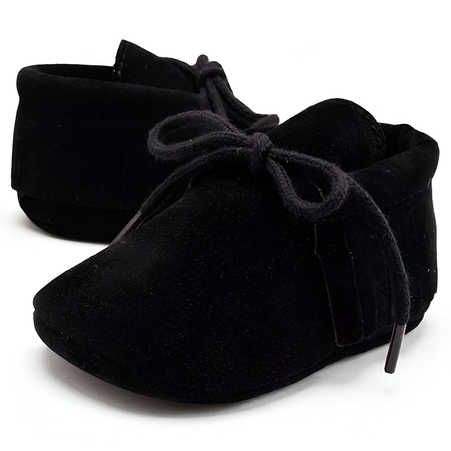LuxeKids Mocassins Bébé Souples à Franges et Lacets