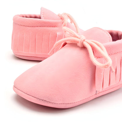 LuxeKids Mocassins Bébé Souples à Franges et Lacets