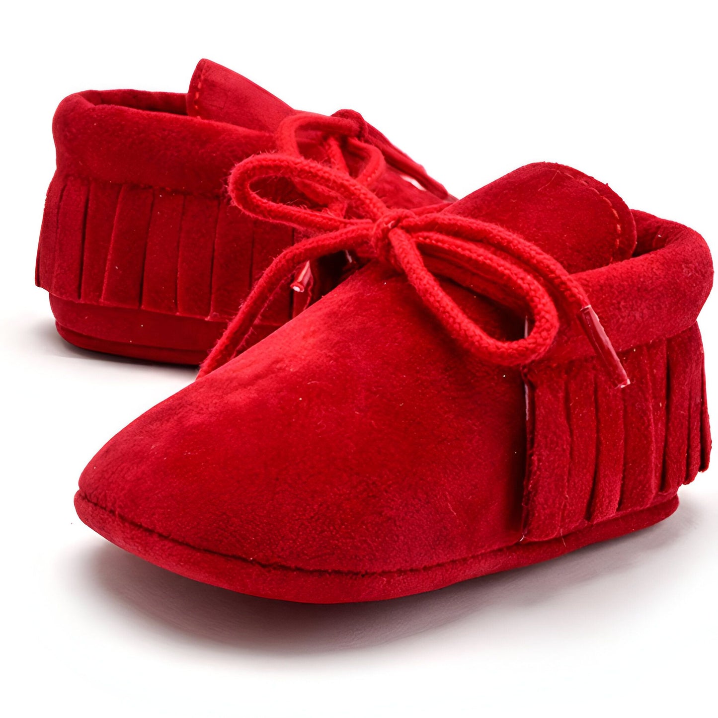 LuxeKids Mocassins Bébé Souples à Franges et Lacets