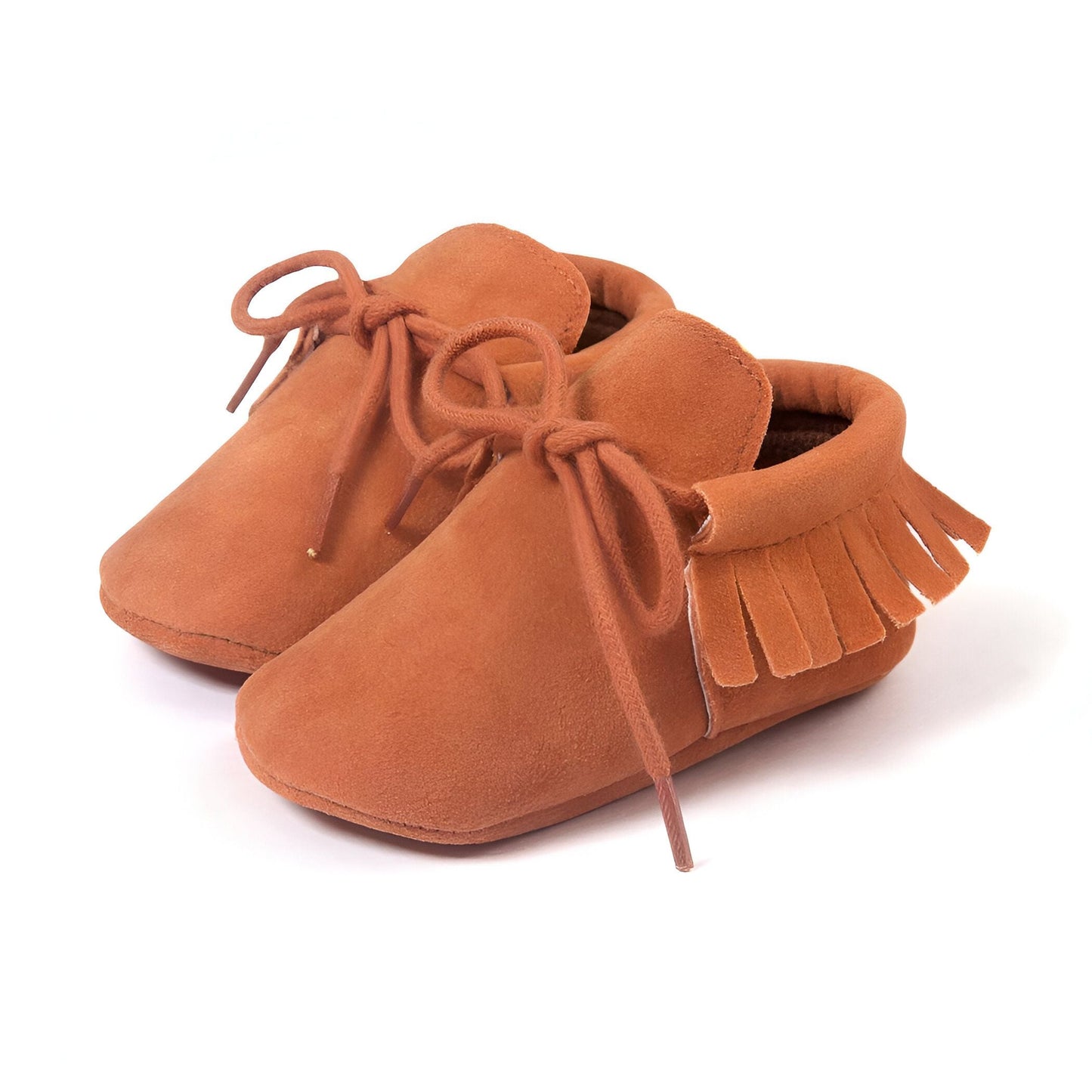 LuxeKids Mocassins Bébé Souples à Franges et Lacets