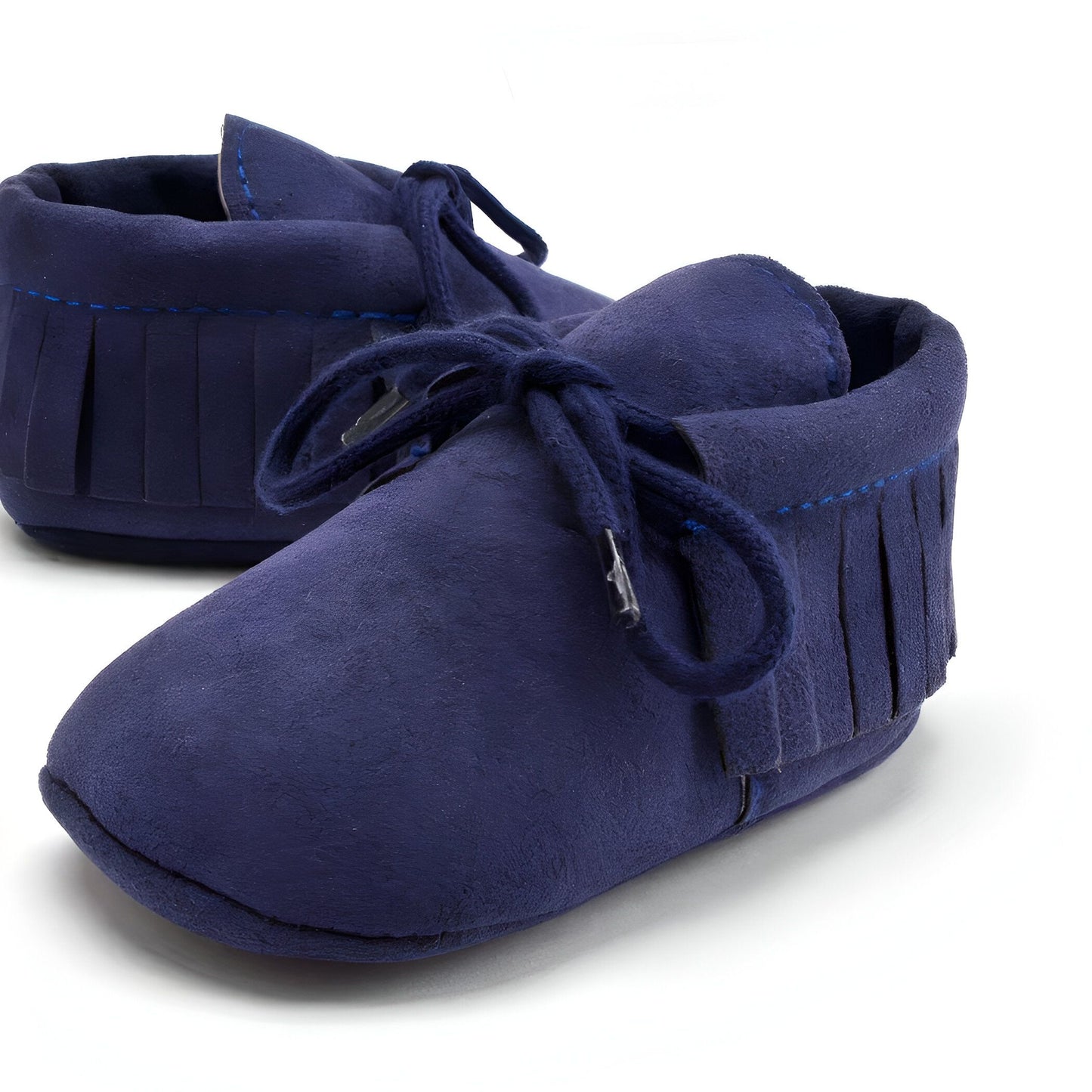 LuxeKids Mocassins Bébé Souples à Franges et Lacets