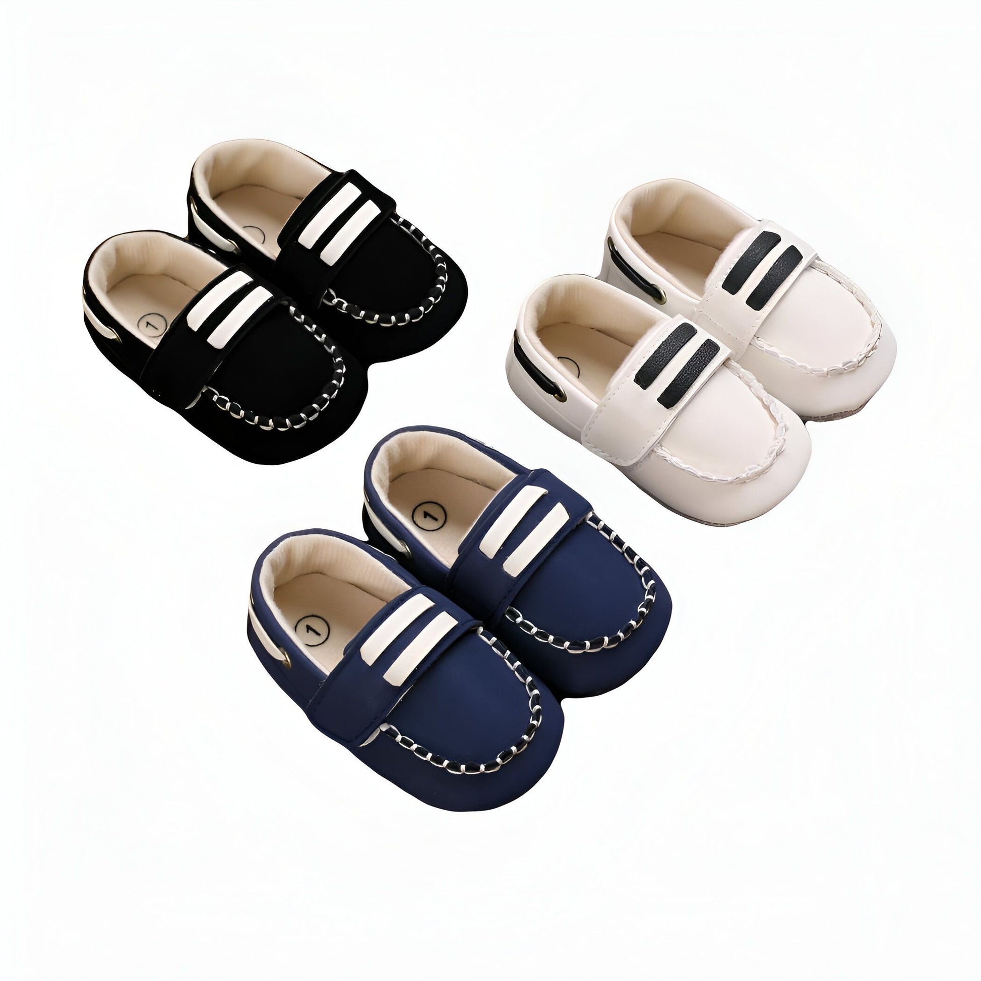 Luxe Mocassins Bébé Bateau Souples Velcro Élégants