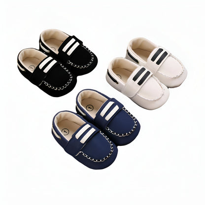 Luxe Mocassins Bébé Bateau Souples Velcro Élégants