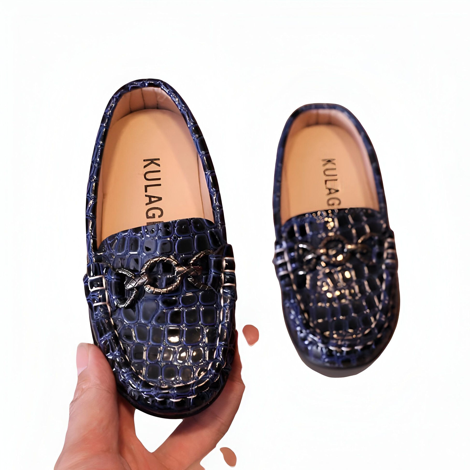 Lux Mocassins bébé Fille Imitation Crocodile Souples