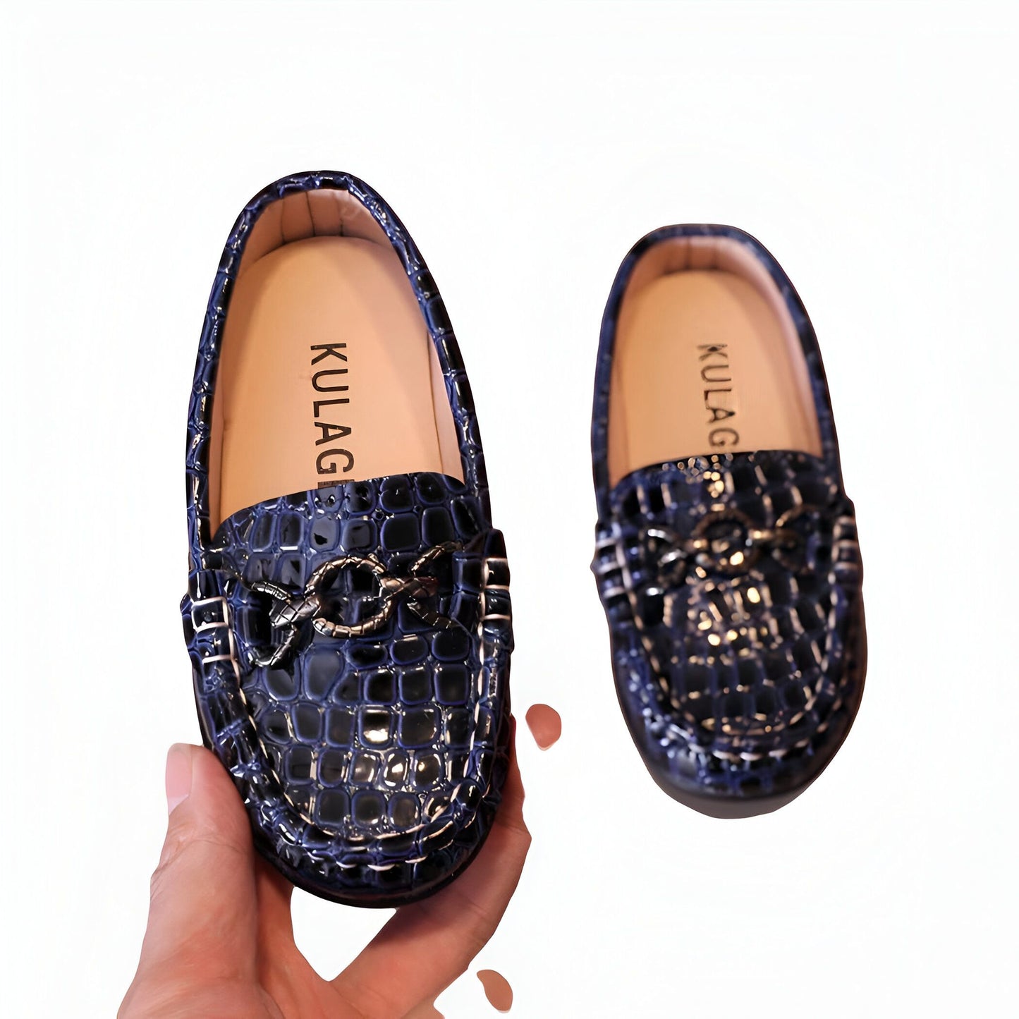 Lux Mocassins bébé Fille Imitation Crocodile Souples