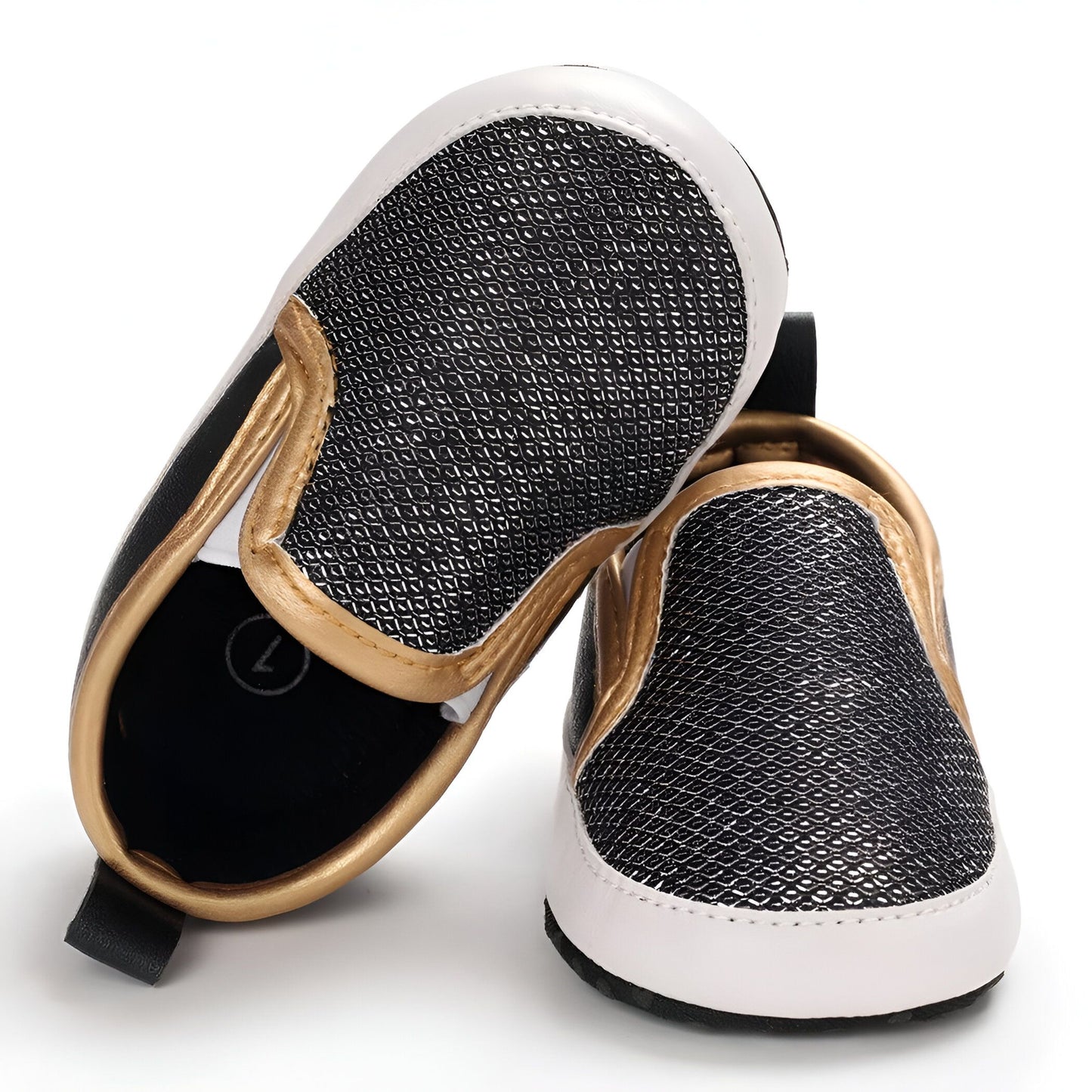 Nova Mocassins bébé fille souples paillettes faciles