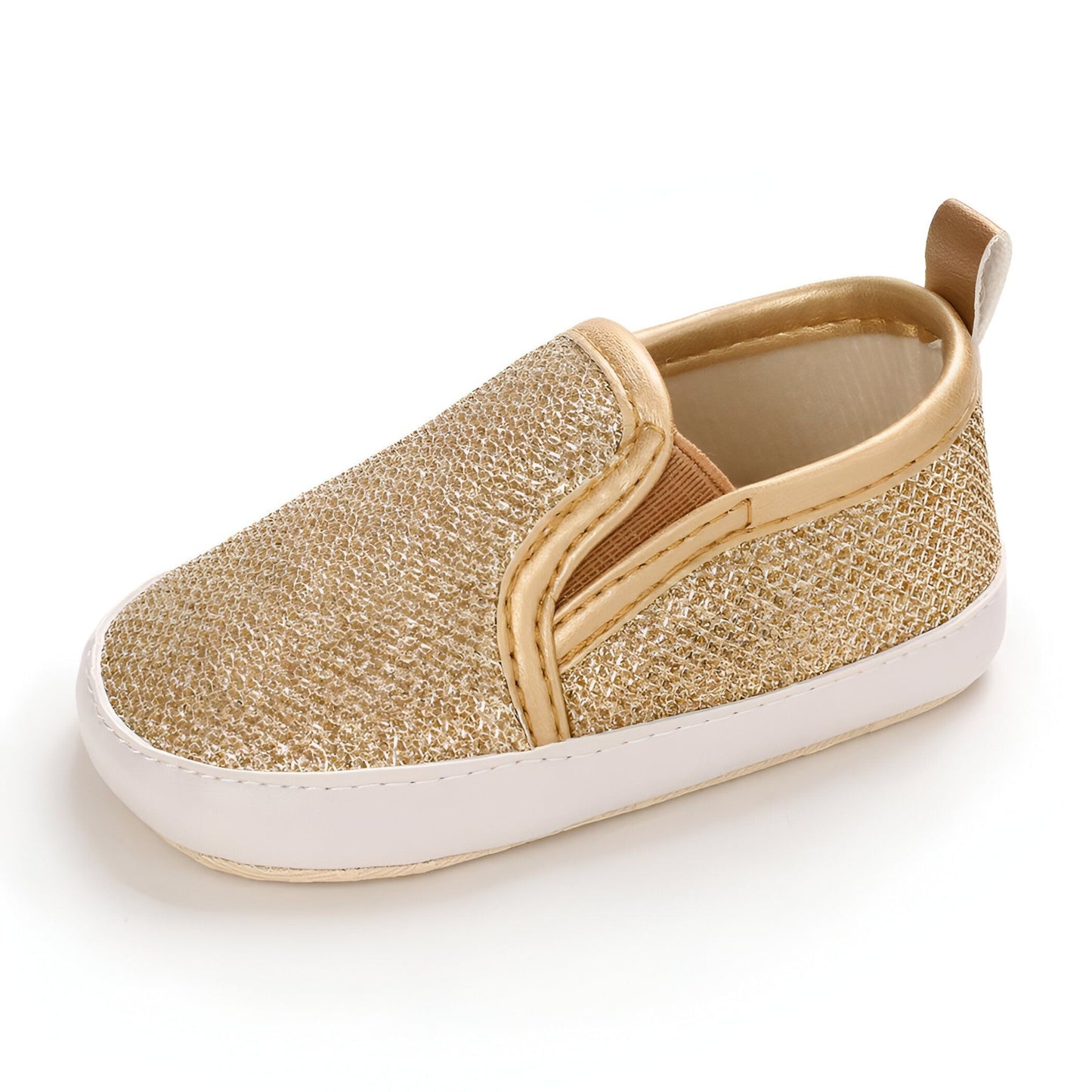 Nova Mocassins bébé fille souples paillettes faciles
