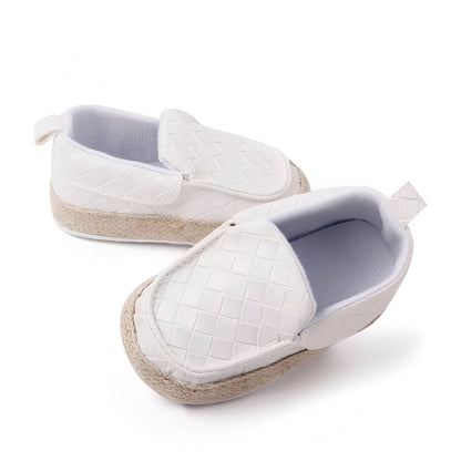 KC Mocassins bébé Garçon Cuir Végan Tressé Semelle Corde