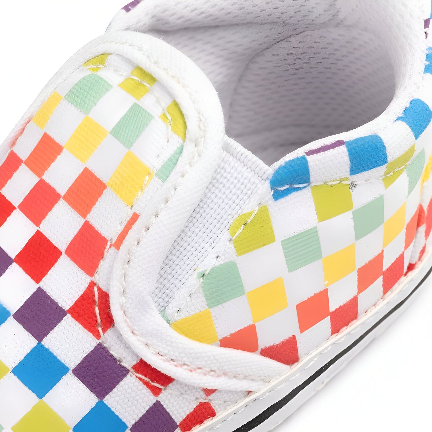 Mocassins Bébé Garçon Toile Damier Confort Bien Pensé