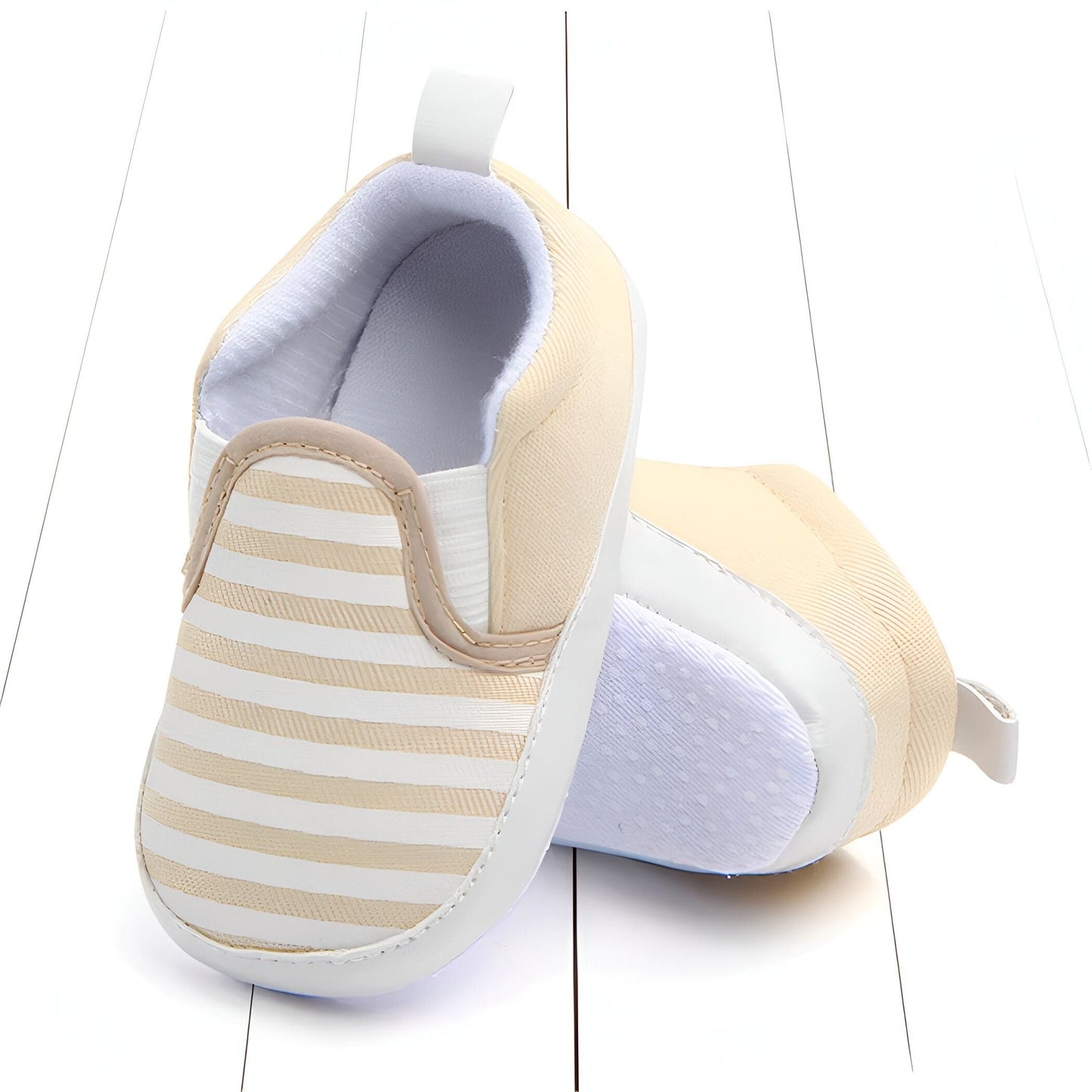 Mocassins Bébé Coton Rayures Été Confortables - BeChic