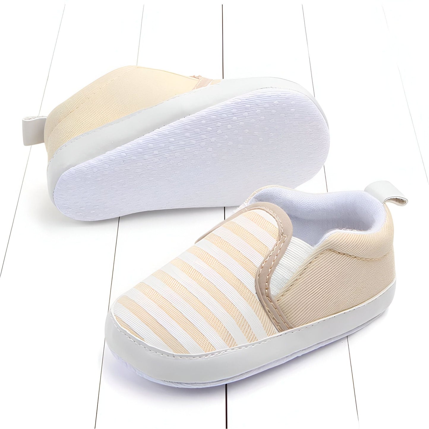 Mocassins Bébé Coton Rayures Été Confortables - BeChic