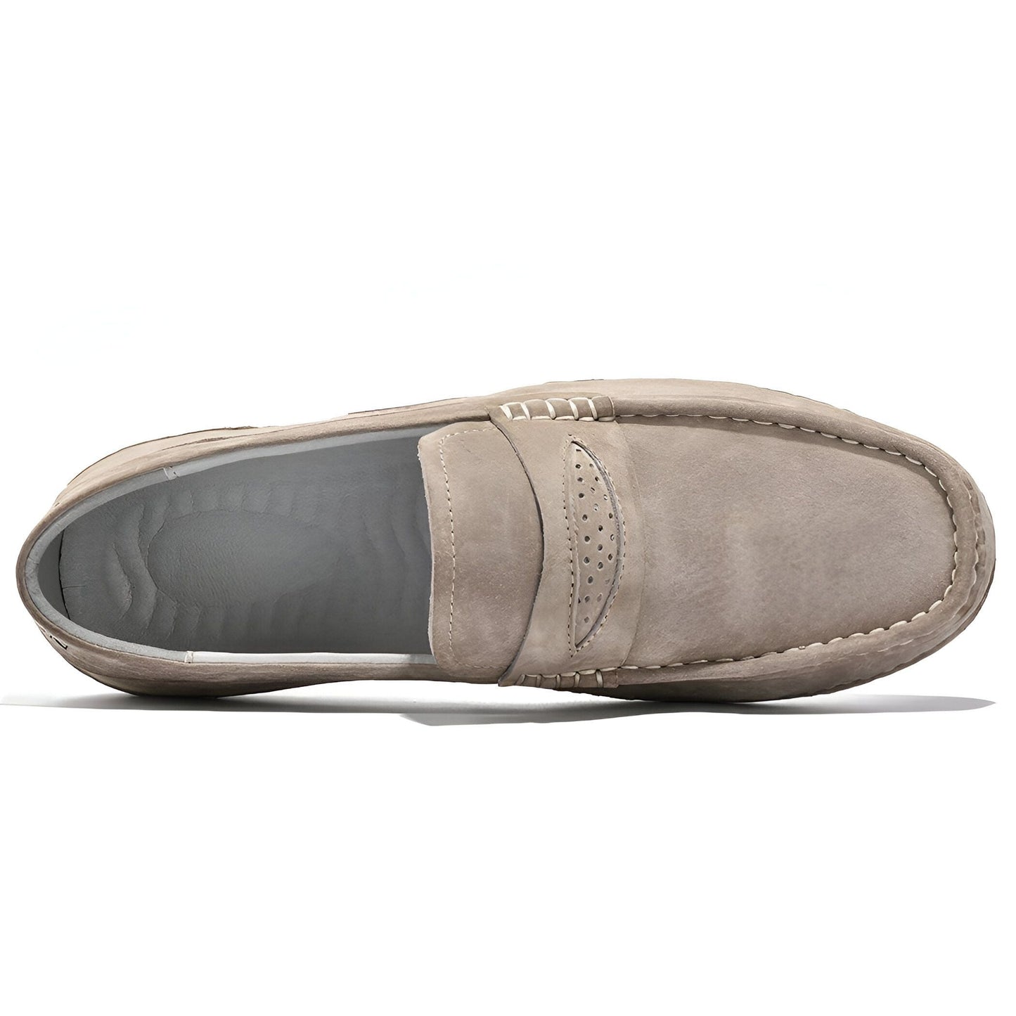 LuxeStep Mocassins Homme Beige en Daim Véritable