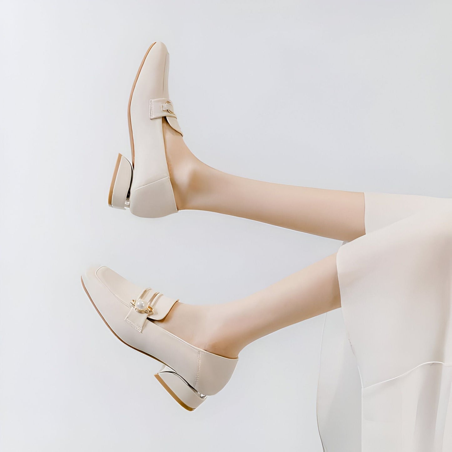 NovaLux Mocassins Carrés Femme Talon 3cm Confortables