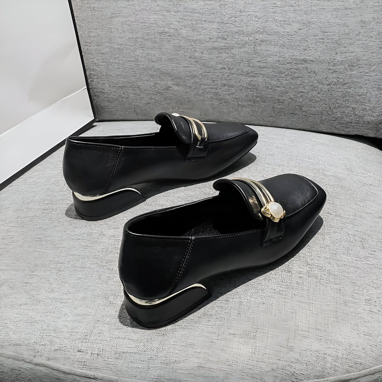 NovaLux Mocassins Carrés Femme Talon 3cm Confortables