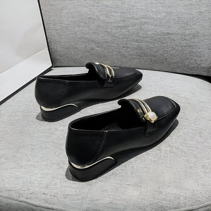 NovaLux Mocassins Carrés Femme Talon 3cm Confortables