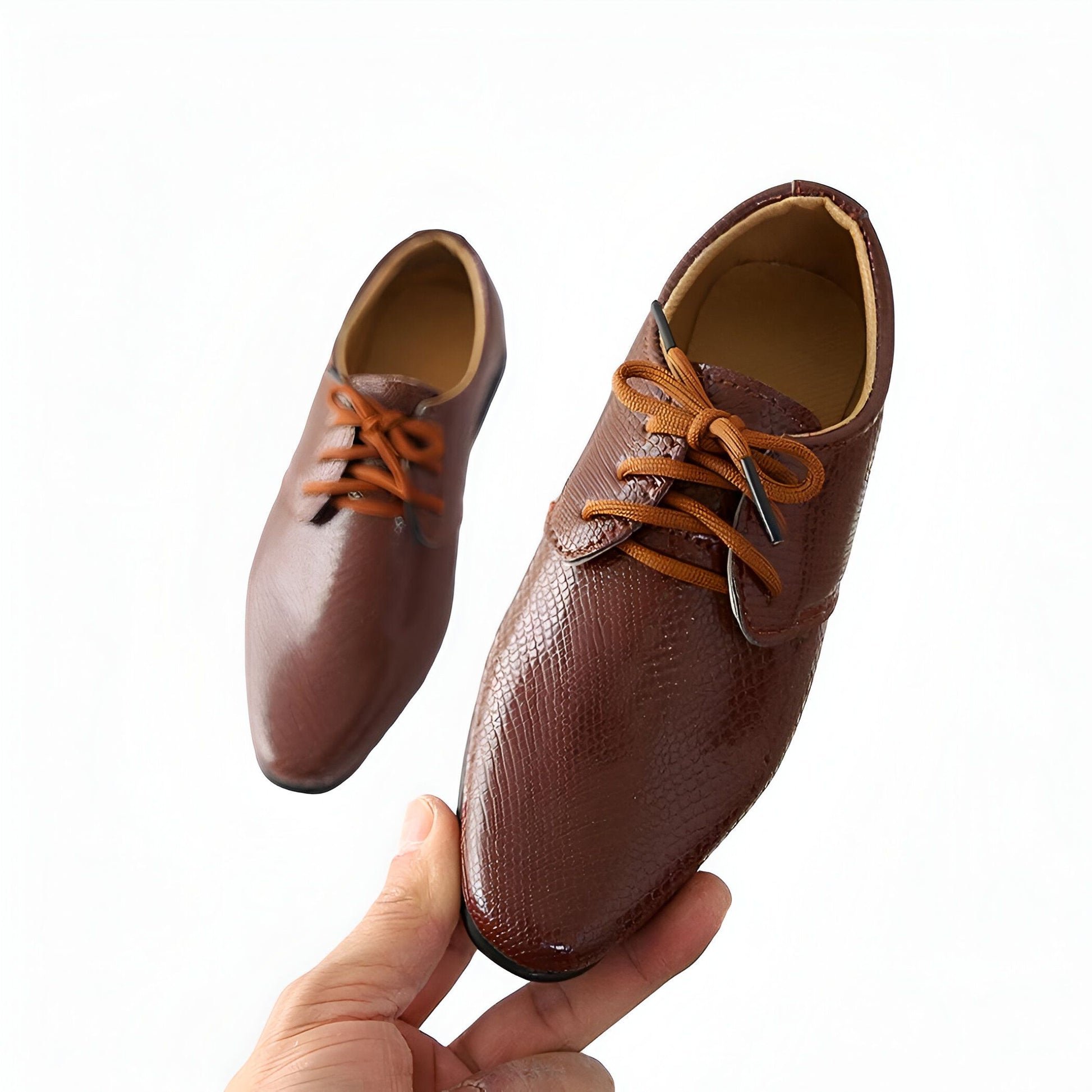 LuxeKids Mocassins Garçon Cérémonie Cuir Véritable