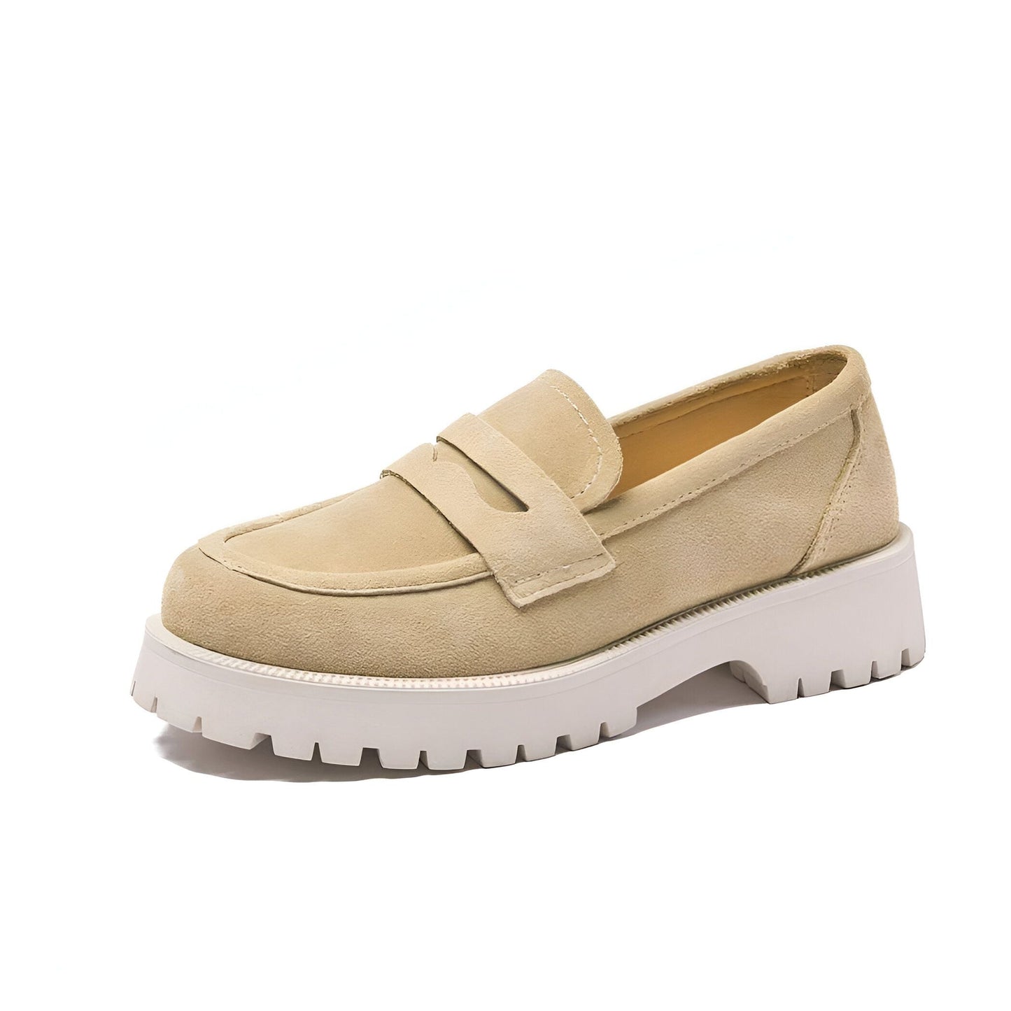 NovaMoc Mocassins Femme Classiques Daim Végan Crantée