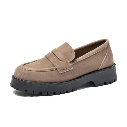 NovaMoc Mocassins Femme Classiques Daim Végan Crantée
