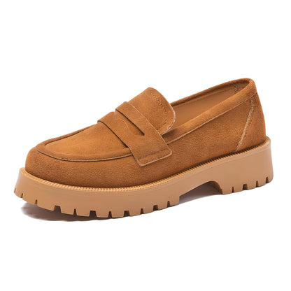 NovaMoc Mocassins Femme Classiques Daim Végan Crantée