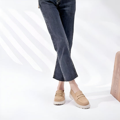 NovaMoc Mocassins Femme Classiques Daim Végan Crantée