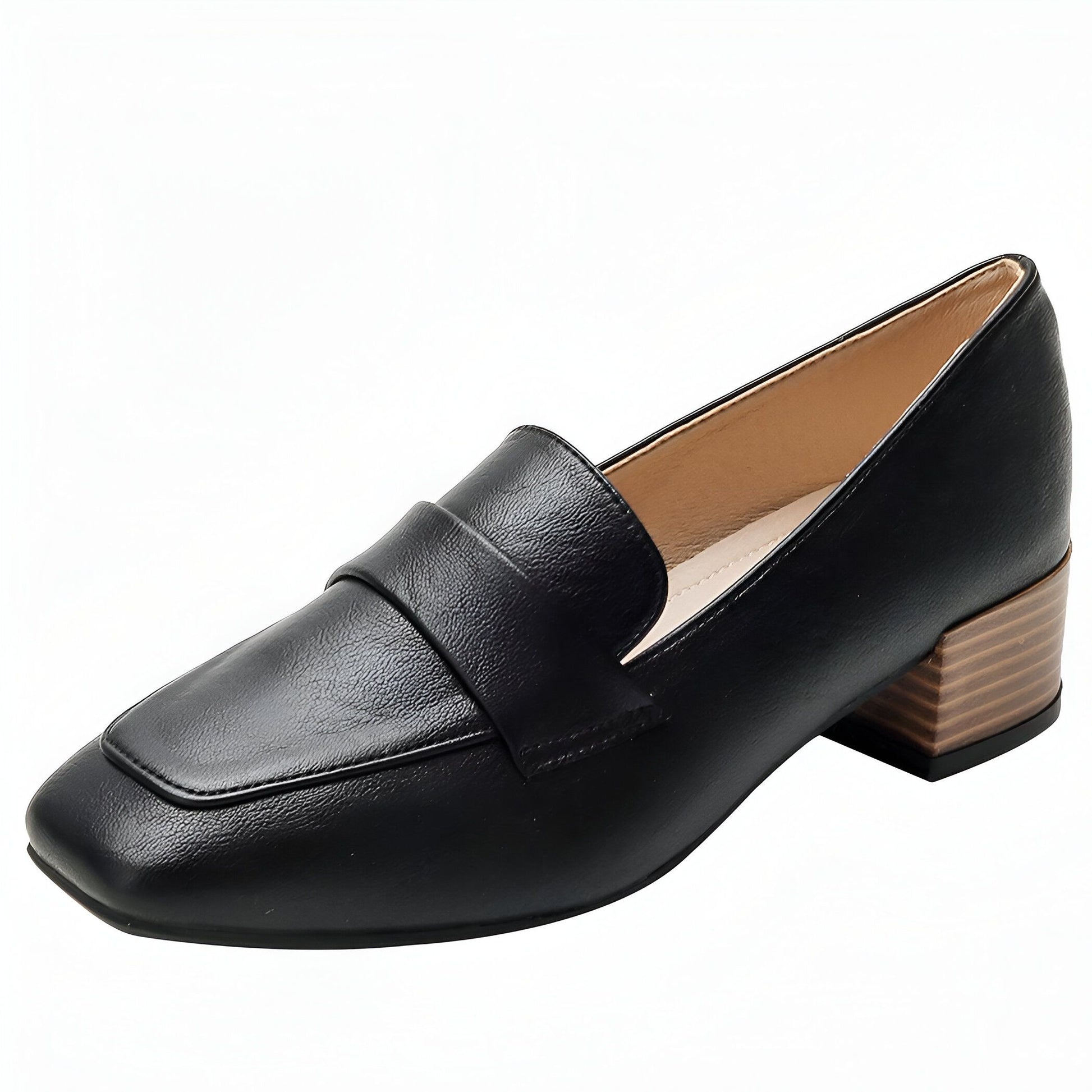 Brandé Mocassins Femme Talons Carrés Soignés