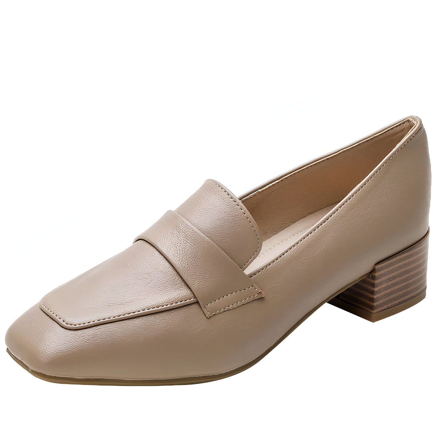 Brandé Mocassins Femme Talons Carrés Soignés