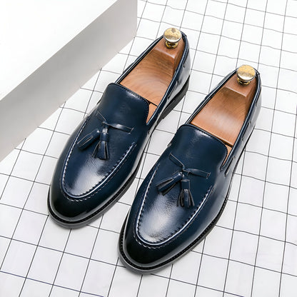 Signature Mocassins Homme Classiques Glands Cuir Lisse