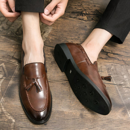 Signature Mocassins Homme Classiques Glands Cuir Lisse