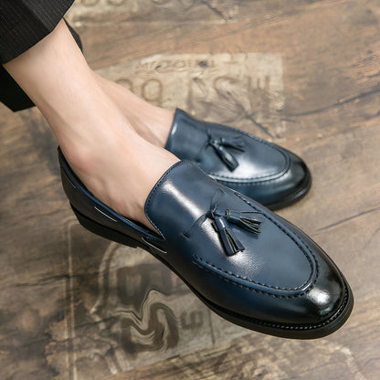 Signature Mocassins Homme Classiques Glands Cuir Lisse