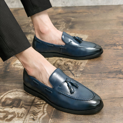 Signature Mocassins Homme Classiques Glands Cuir Lisse