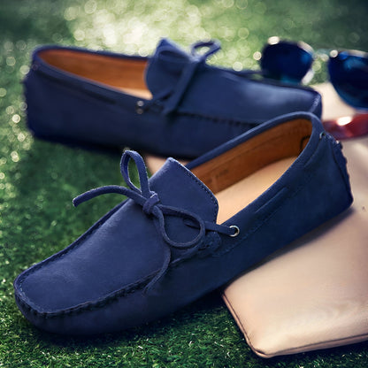 LuxeBrand Mocassins Homme Simili Daim à Lacets Raffiné