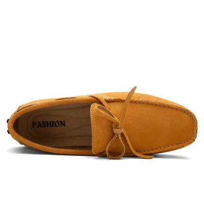 LuxeBrand Mocassins Homme Simili Daim à Lacets Raffiné