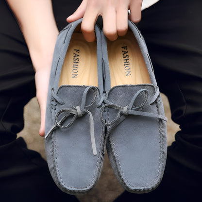 LuxeBrand Mocassins Homme Simili Daim à Lacets Raffiné