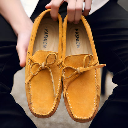LuxeBrand Mocassins Homme Simili Daim à Lacets Raffiné