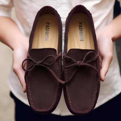 LuxeBrand Mocassins Homme Simili Daim à Lacets Raffiné