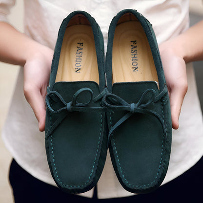 LuxeBrand Mocassins Homme Simili Daim à Lacets Raffiné