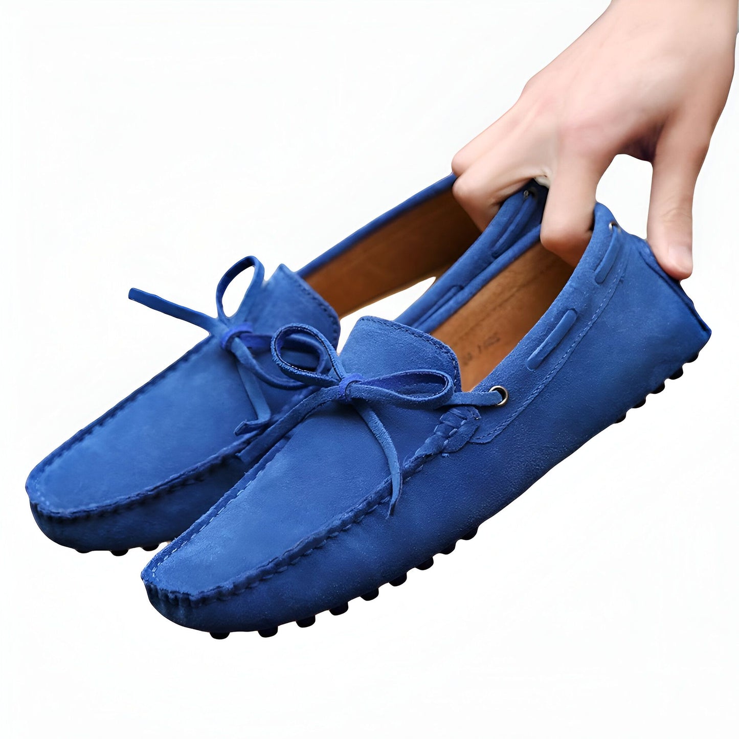 LuxeBrand Mocassins Homme Simili Daim à Lacets Raffiné