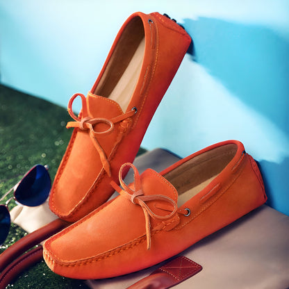 LuxeBrand Mocassins Homme Simili Daim à Lacets Raffiné