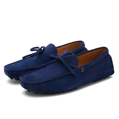 LuxeBrand Mocassins Homme Simili Daim à Lacets Raffiné