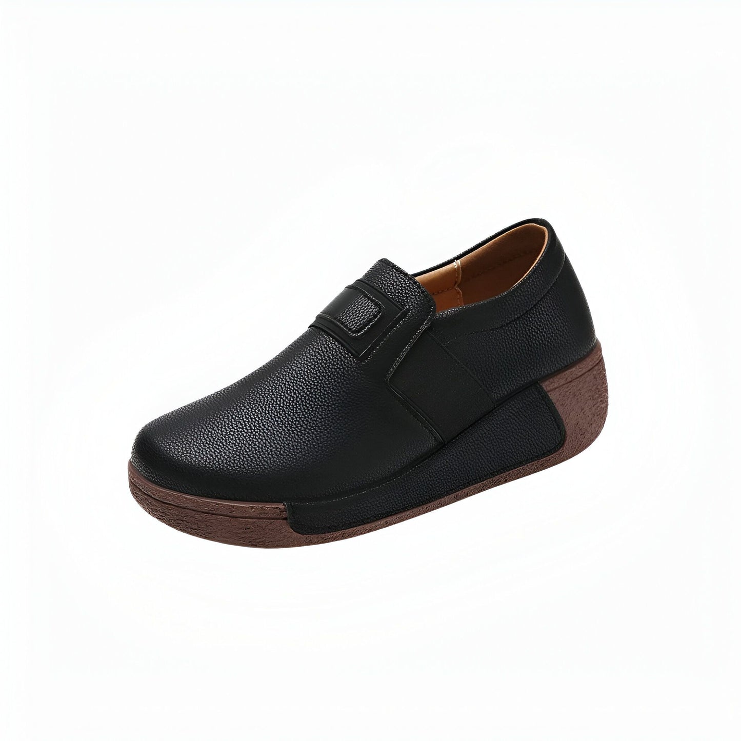 Nova Mocassins Compensés Cuir Végan Femme Confortables