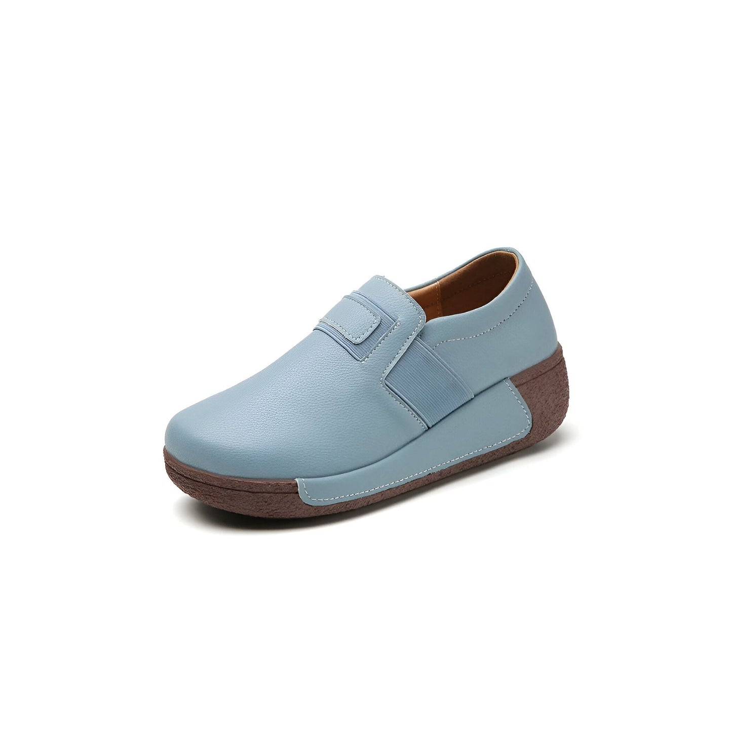 Nova Mocassins Compensés Cuir Végan Femme Confortables