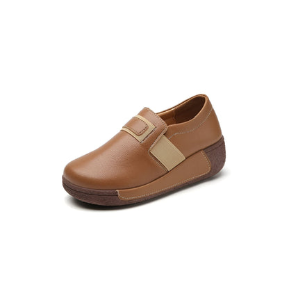 Nova Mocassins Compensés Cuir Végan Femme Confortables