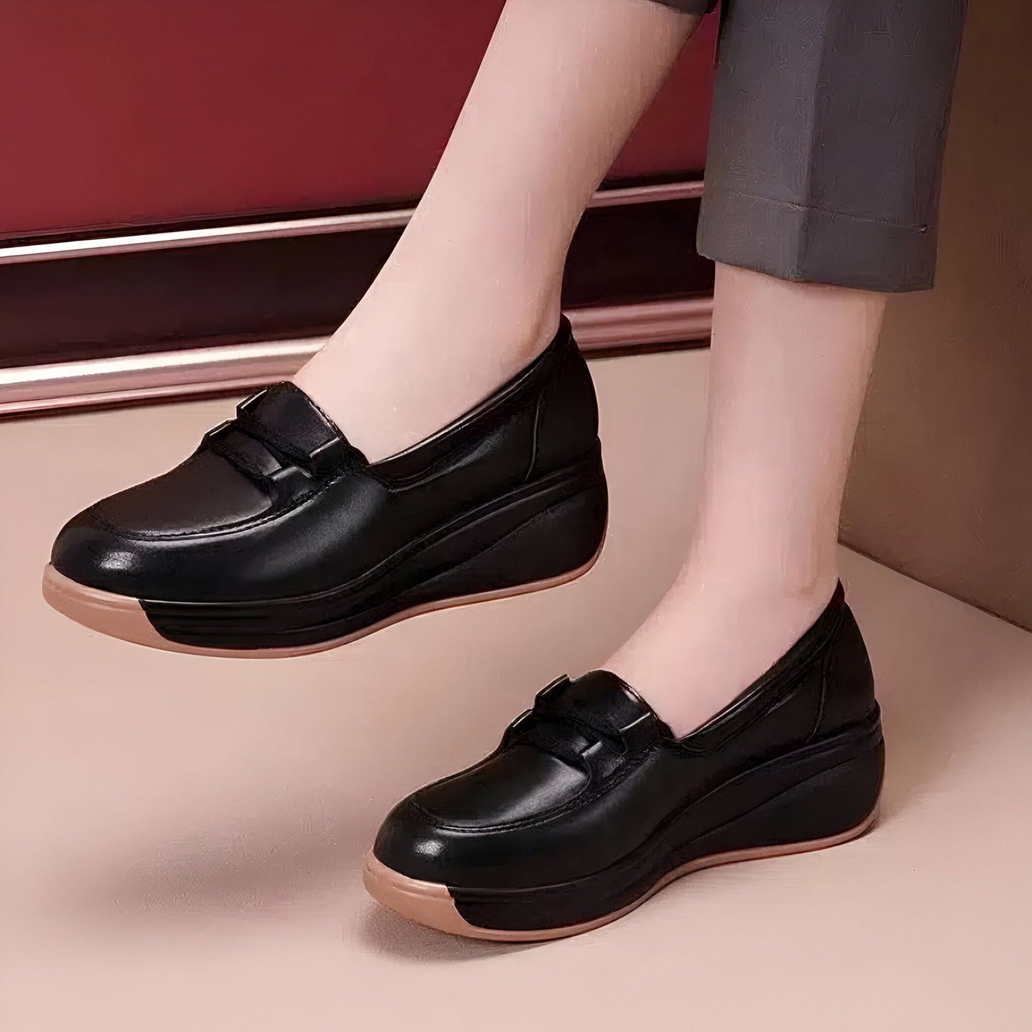 BM Mocassins femme confortables et respirants compensés