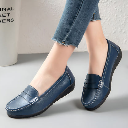 Nexa Mocassins Femme Cuir Véritable Confortables