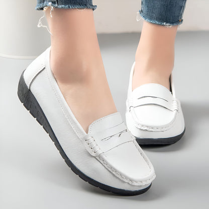 Nexa Mocassins Femme Cuir Véritable Confortables